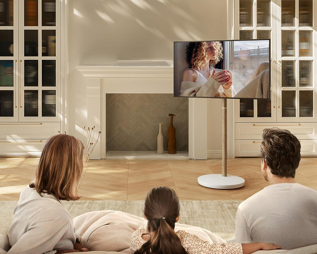 FITUEYES Design TV Ständer für 24-48" TV Mobiler TV Stand Rollbar 90° Bildschirmdrehung Kompakt Plat