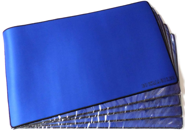 docsmagic.de 5 x Premium Playmat Blue - 60 x 34 cm Stitched 3mm - Spielmatte Blau 5 x Spielmatte Bla