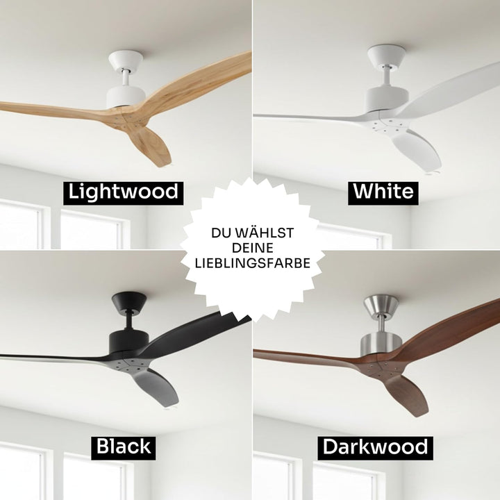 Mellerware - Deckenventilator mit Fernbedienung Brizy! | 45W | 6 Geschwindigkeiten | Sehr Leise | So