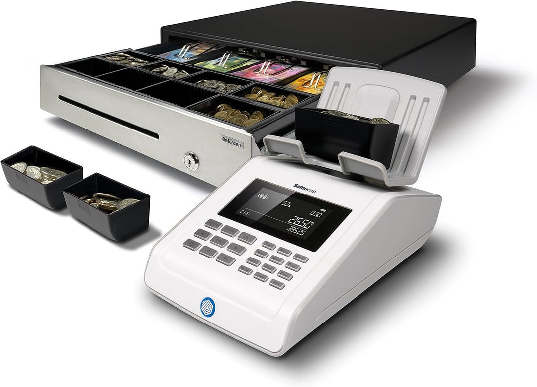 Safescan 4141CC Münzbecher, passen perfekt in Ihren Kassenladeneinsatz - vereinfacht das Zählen Ihre