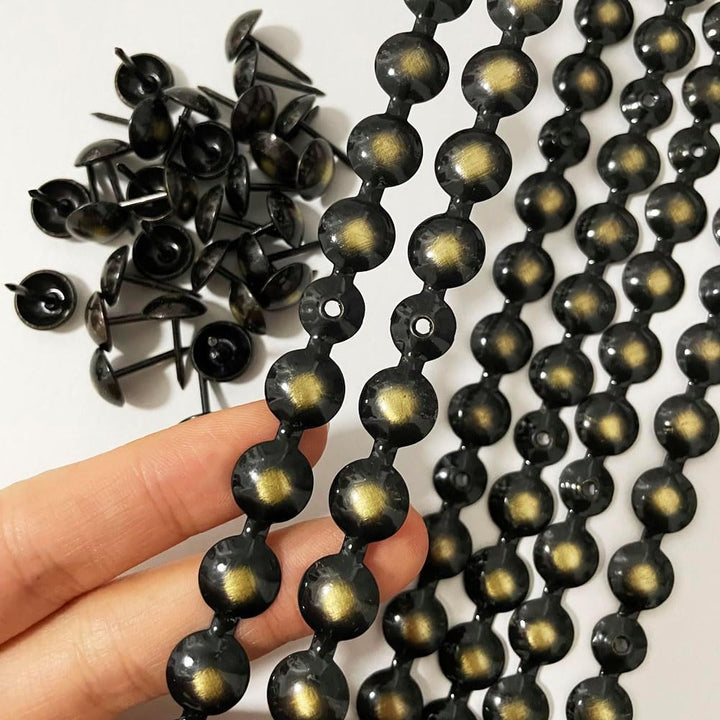 Let's Decorate, 10 Meter D11 mm verkupferte dekorative Nagelstreifen/Nagelkopfverzierungen, Sofazube