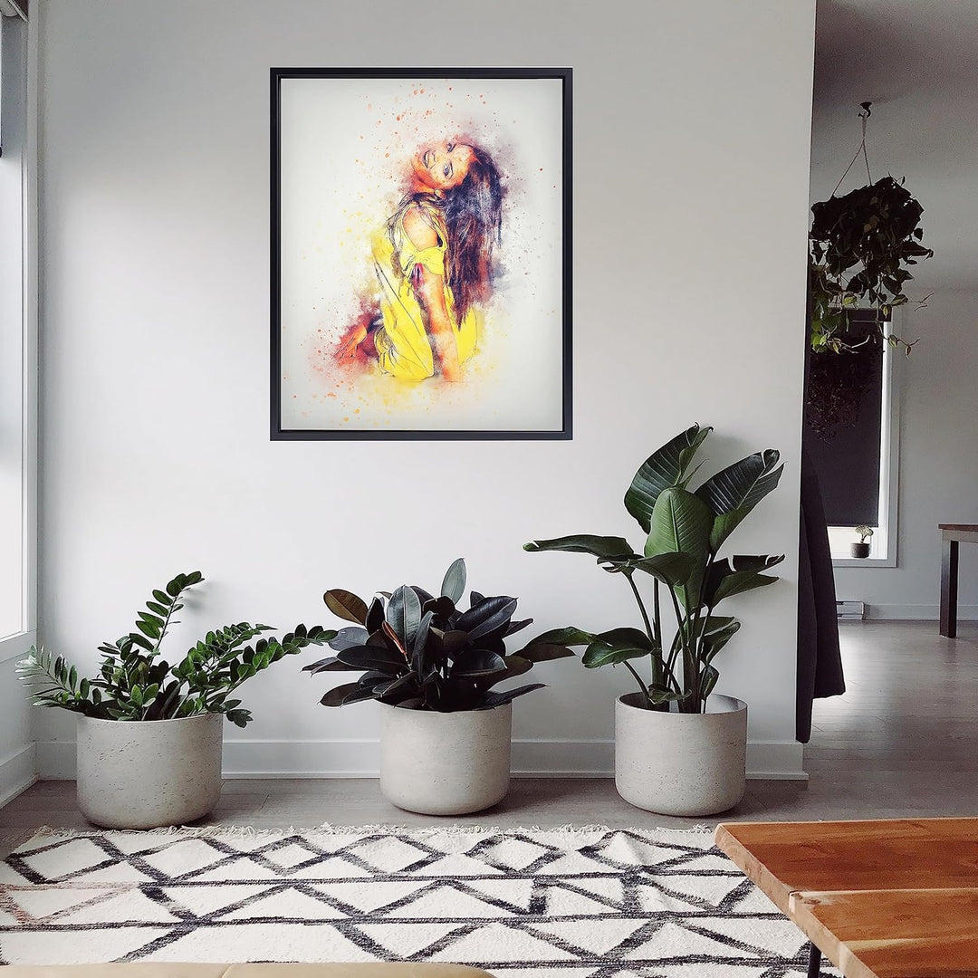 Stallmann Design Schattenfugenrahmen für Keilrahmen | 40x40 cm | schwarz | MDF Rahmen für Leinwände