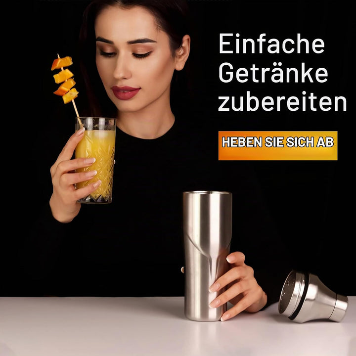 Lexenic Premium Cocktail Shaker 24oz - Vakuum isoliertes Martini Shaker, Spoon &amp; Jigger Kit - 18/8 E
