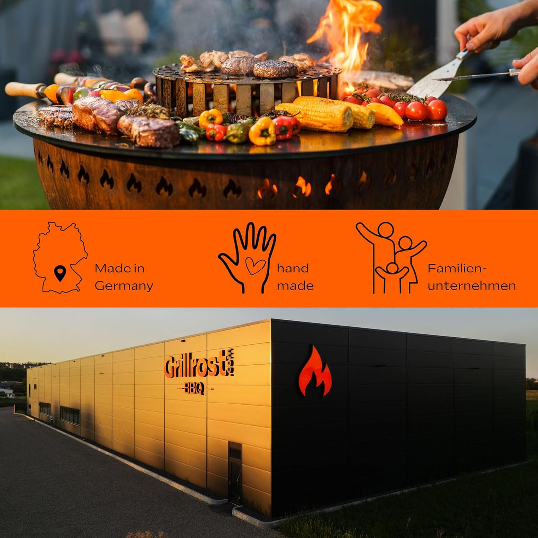 Universal-Griffe | Grillrostheber aus Edelstahl | abnehmbar - robust für alle Grillroste (Stäbe von