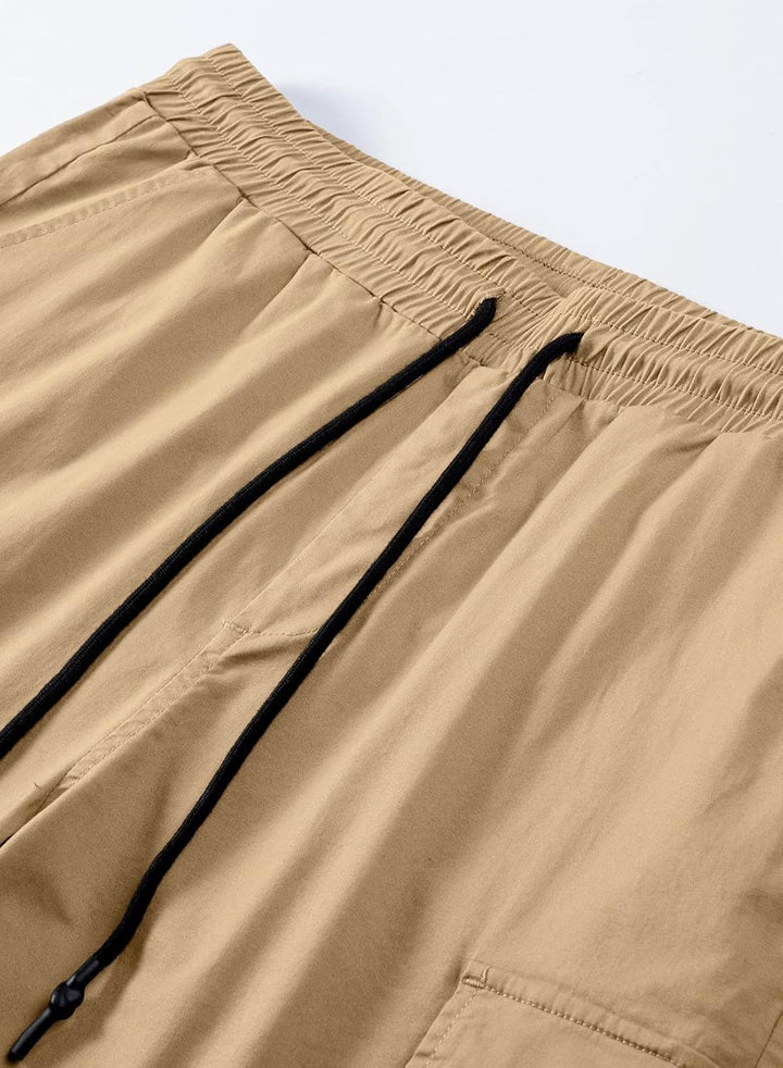 JMIERR Kurze Hosen Herren Baumwolle Cargo Shorts Herren Sommer Freizeithose mit Taschen S D Khaki, S