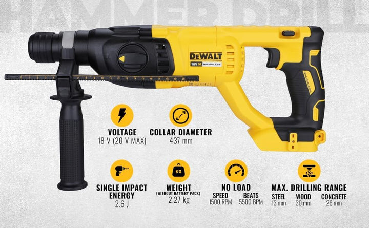 DEWALT 1 DCH133N, 18 V Gelb/Schwarz
