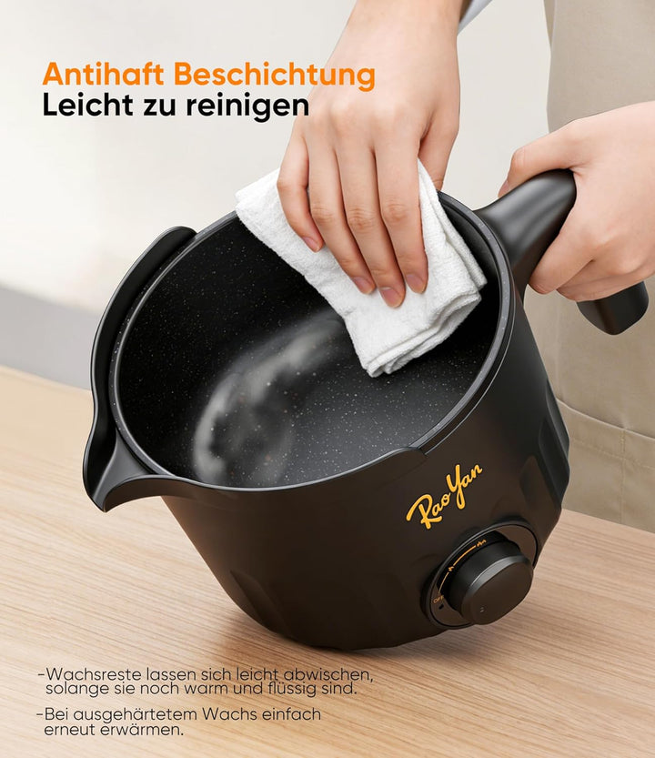 RAOYAN Wachsschmelzer mit Ausgiesser 1,5L – Kerzen selber machen Set für Anfänger & Erwachsene, Wach