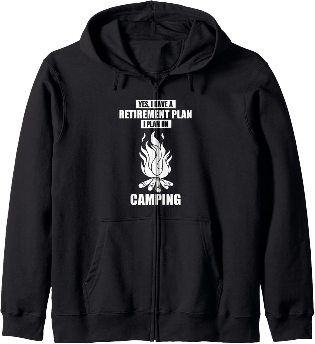 Camping Feuer Natur Abenteuer Ruhestand Kapuzenjacke