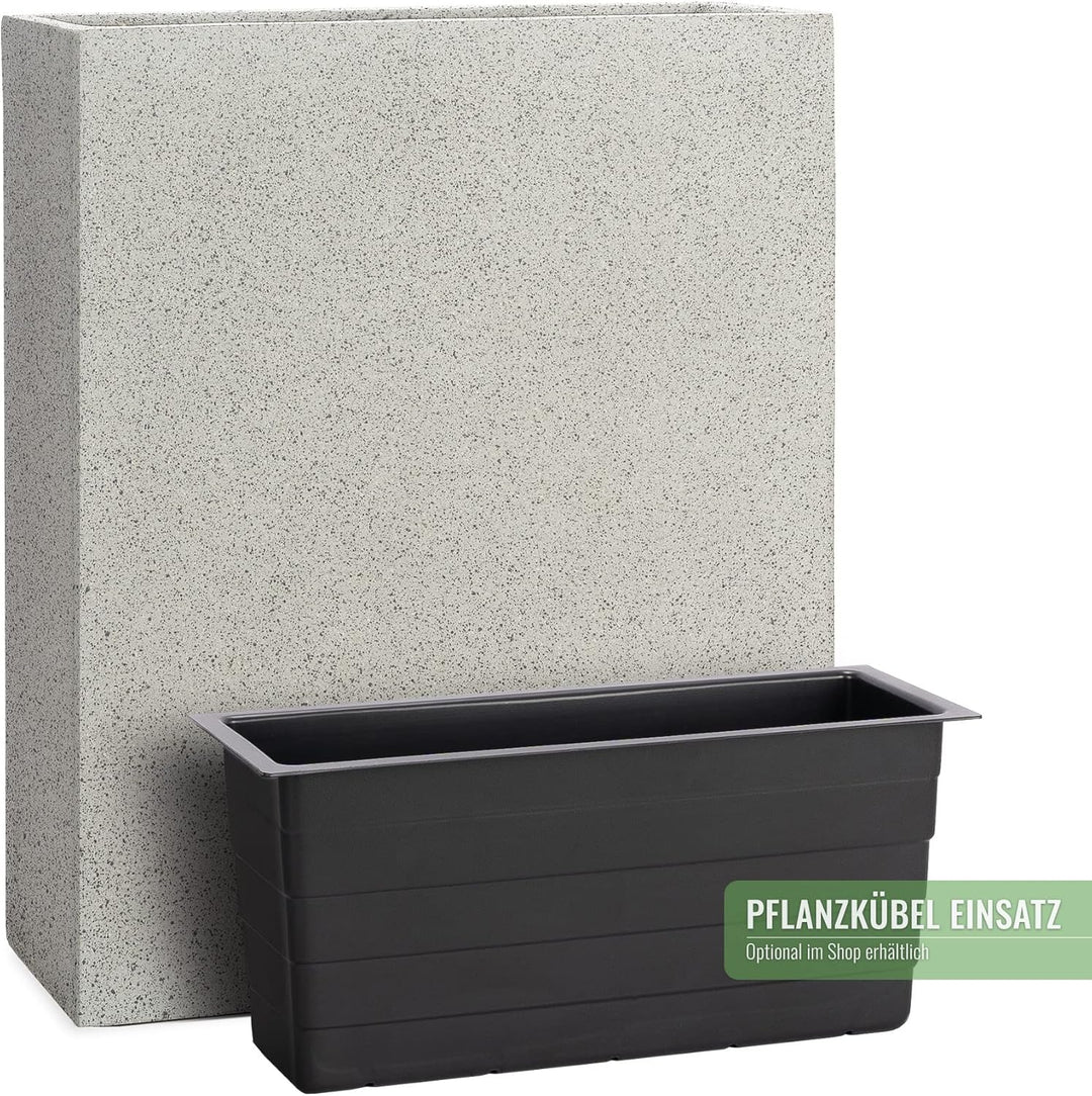 Pflanzwerk® Pflanzkübel Divider Granit Grau 72x60x25cm *Frostbeständiger Blumenkübel* *UV-Schutz* *Q