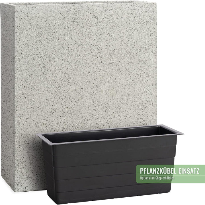 Pflanzwerk® Pflanzkübel Divider Granit Grau 72x60x25cm *Frostbeständiger Blumenkübel* *UV-Schutz* *Q