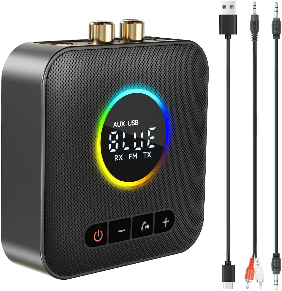 AXFEE Bluetooth 5.4 HiFi Empfänge, 2-in-1 Bluetooth 5.4 Sender & Empfänger, für Musik-Streaming-Soun