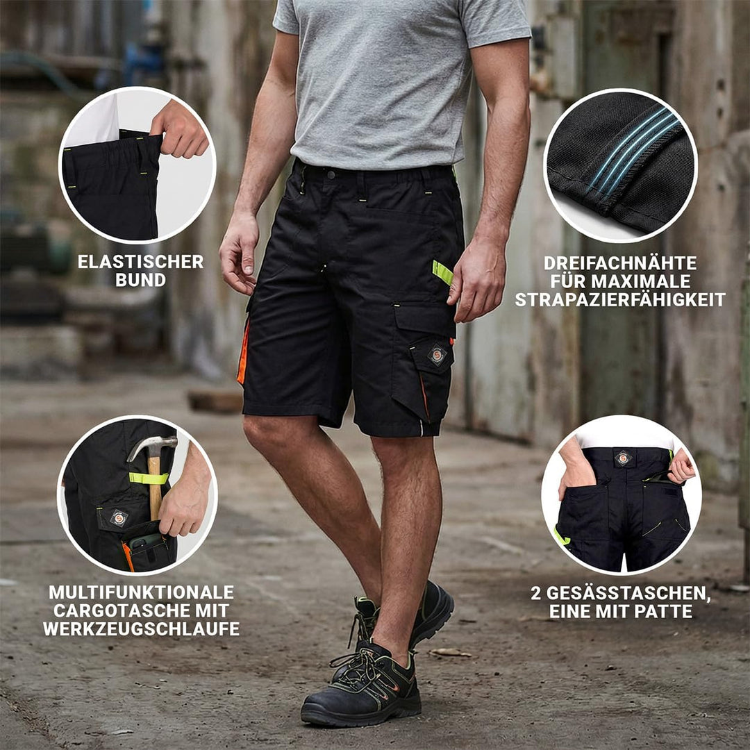 Prisma Arbeitsshorts - Kurze Arbeitshose Herren - Kurze Arbeitshosen Herren - Herren Cargohose Kurz