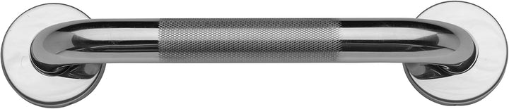 Croydex Gerader Haltegriff, Edelstahl, rutschfest, unsichtbare Befestigung, 30 cm, Chromfarben Halte
