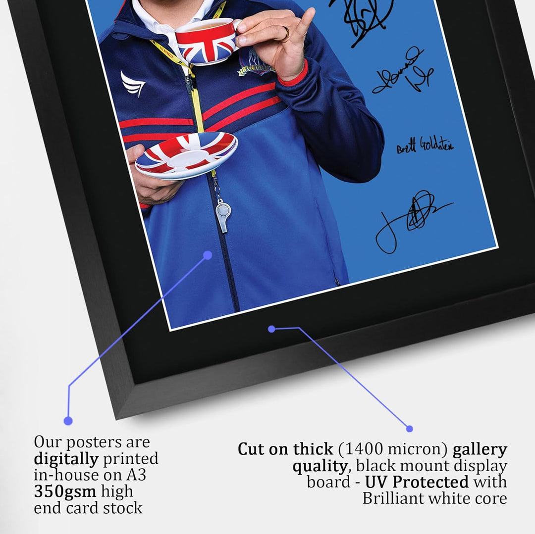 HWC Trading FR A3 Ted Lasso Geschenke Gedrucktes Signiertes Autogramm Poster für Fans von Fernsehn M