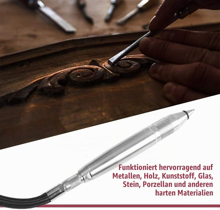 Jadeshay Pneumatischer Gravierstift, Pneumatischer Luftgravurstift Druckluft Gravur, Gravur-Beschrif