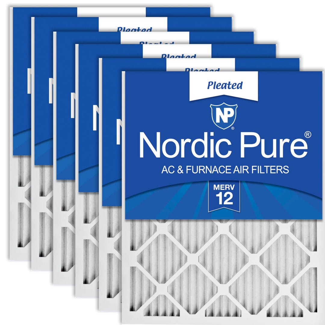 Nordic Pure Merv 12 Bundfaltenhose Klimaanlage Ofen Filter, Box von 6, 10x20x1M12-6, 49.5L x 24.1B x