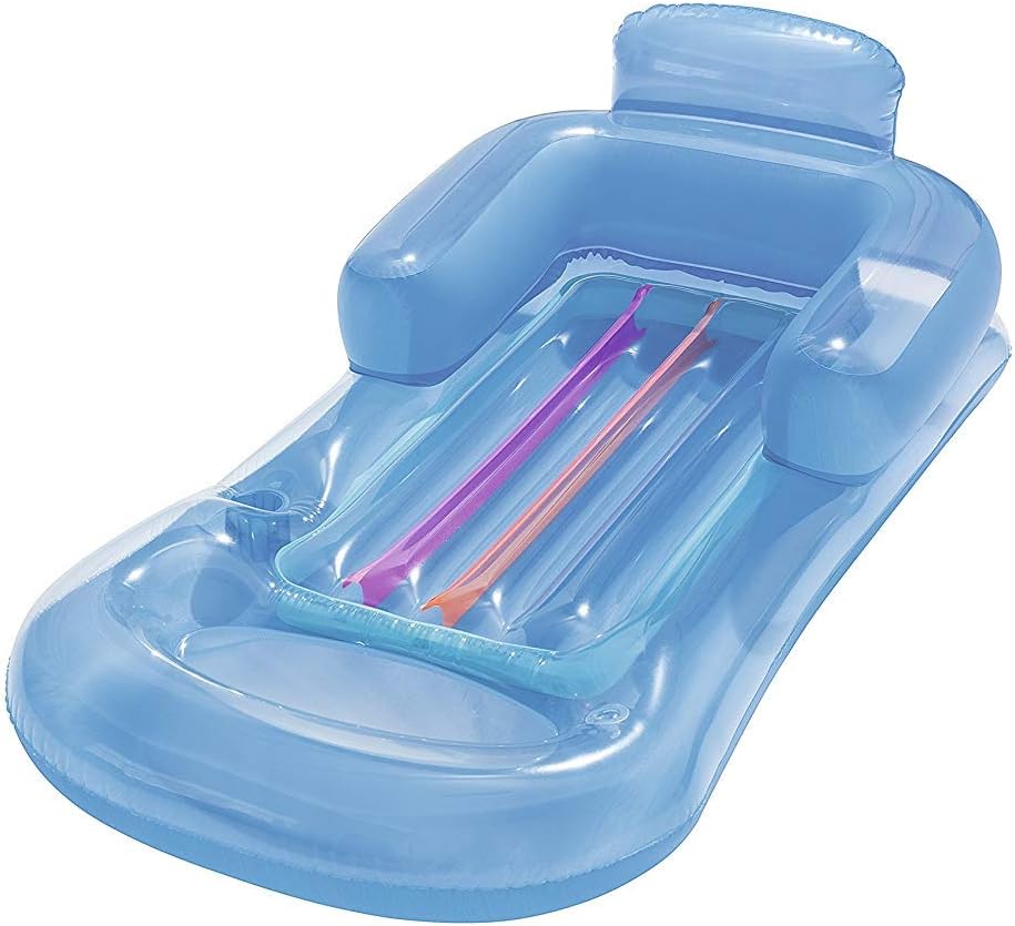 Bestway Luftmatratze 161x 84cm Designer (Blau, 161 x 84 cm) 161 x 84 cm Blau Single, 161 x 84 cm Bla