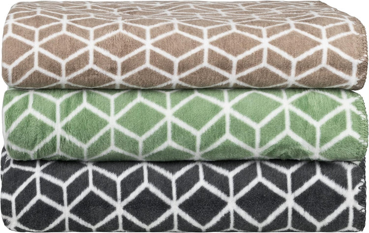 Moon 3D Luxus Kuscheldecke Wolldecke 150x200-beige, Beige