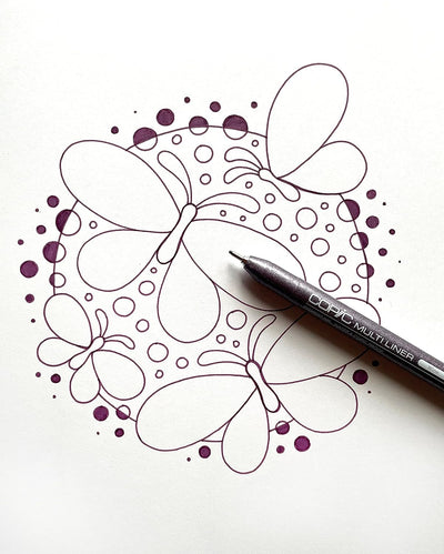 COPIC "Doodle Kit People", 7er Set Stifte farblich abgestimmt zum Thema Natur, bestehend aus 5 Copic