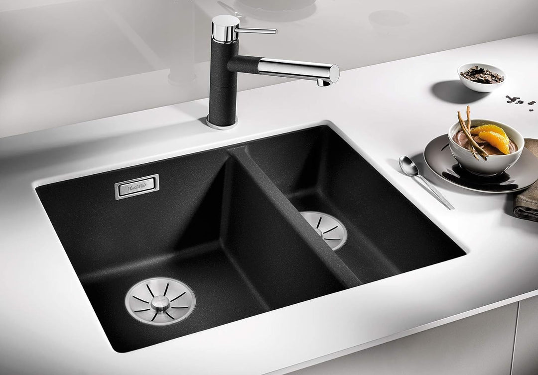 BLANCO SUBLINE 340/160-U | SILGRANIT cafe | Einbauart: Unterbau | Hauptbecken rechts | ohne Ablauffe