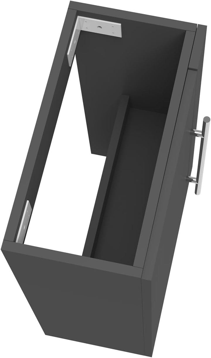 Waschbeckenunterschrank 45 cm Unterschrank MDF Waschtischunterschrank Badschrank Matt Anthrazit 45cm