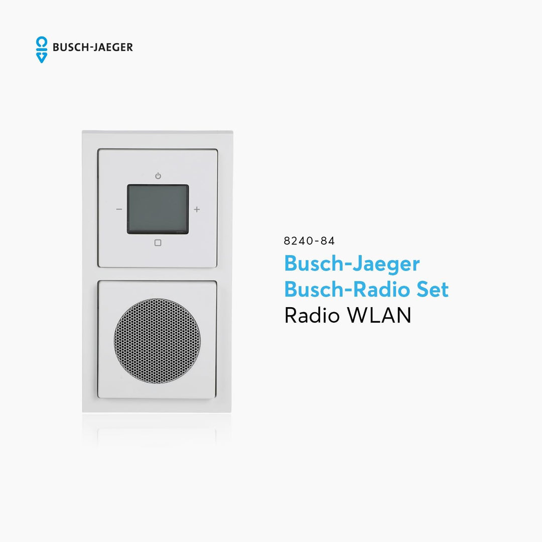 Busch-Jaeger 8240-84 Wlan Radio Komplettset, 2 W, Weiss