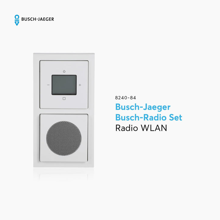 Busch-Jaeger 8240-84 Wlan Radio Komplettset, 2 W, Weiss