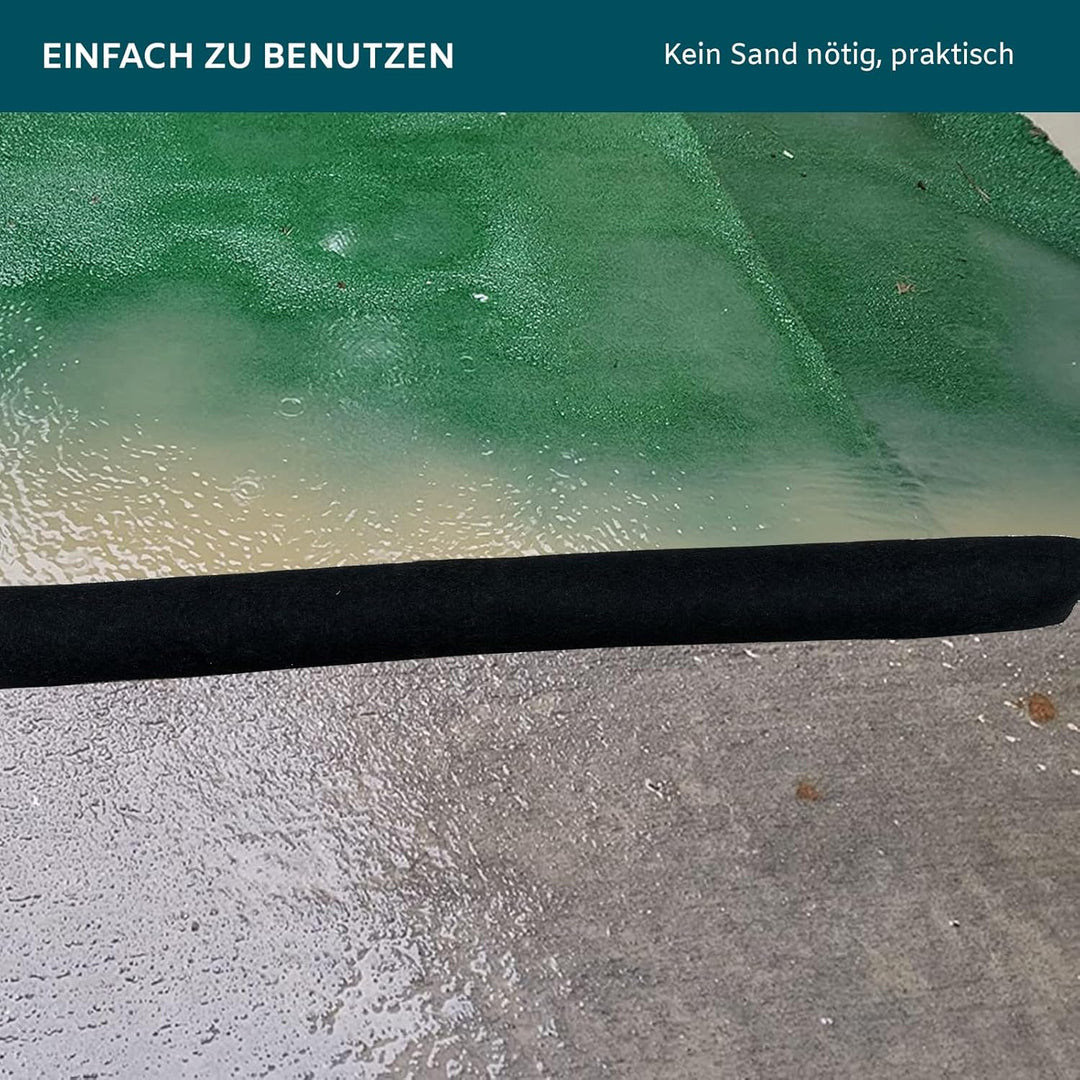 2 Stück 150CM wasseraktivierte Hochwassersperren für Haustüren, Wiederverwendbare sandlose Flutschut