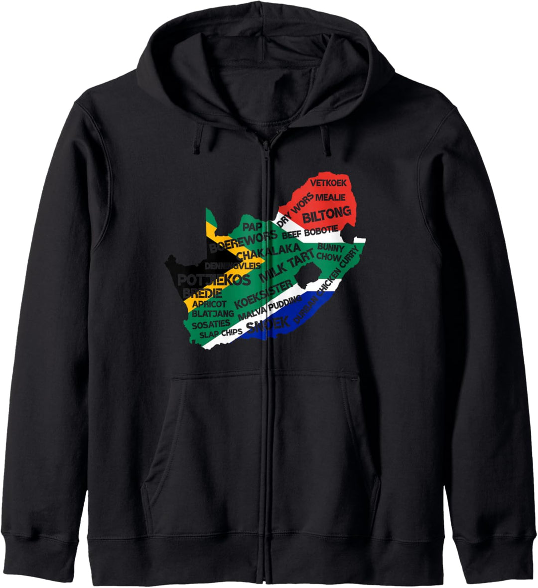 South Africa Food South African Flag Map Nostalgia Kapuzenjacke