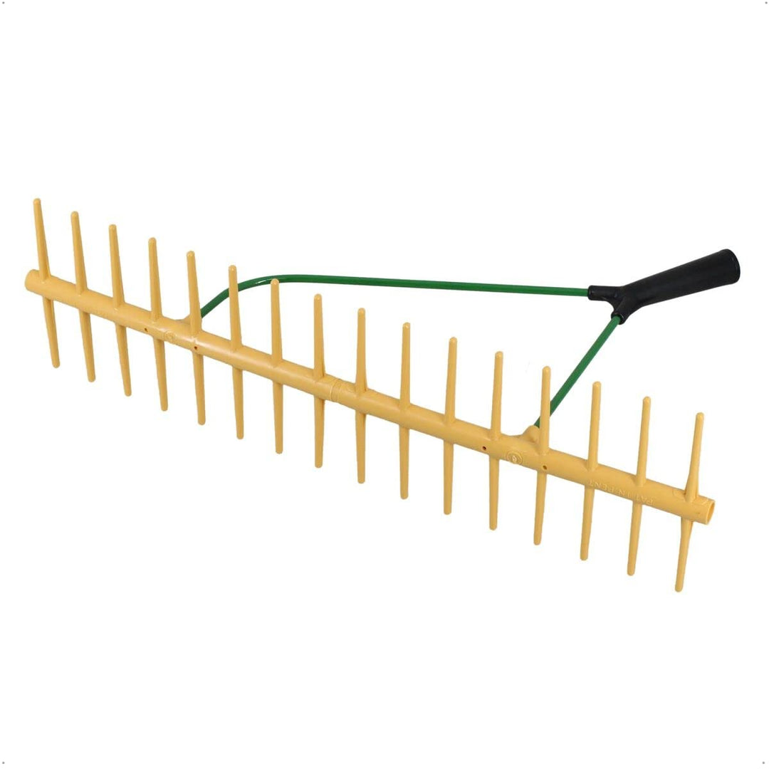 Rekord - Kunststoffrechen 64 cm - Doppelseitig mit 32 Zinken - Heurechen | Gartenrechen ohne Stiel f