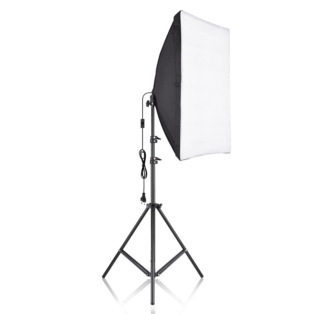Softbox Set Fotostudio, Andoer 50×70cm Softbox mit 2 m Lichtstativ, Professionelle Fotografie E27-So