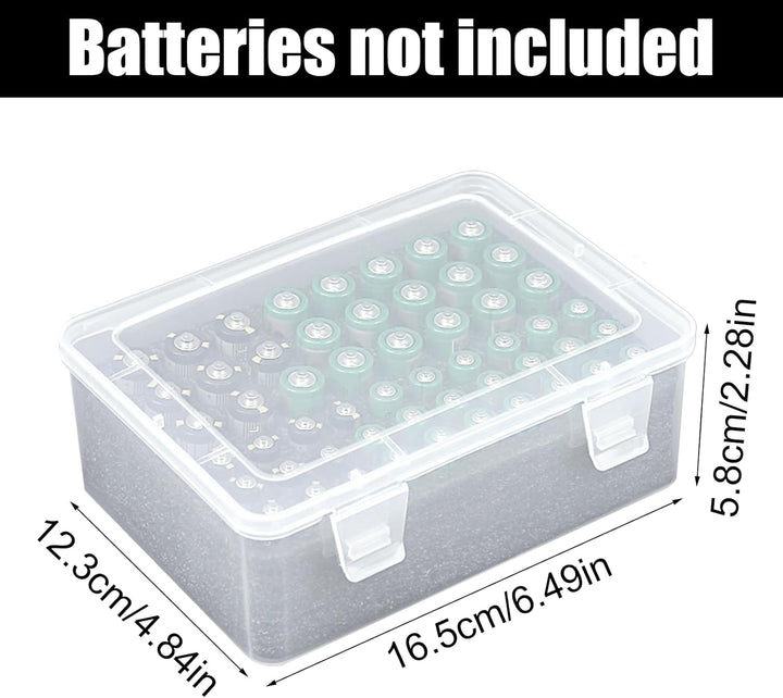 Batterie Aufbewahrungs Organizer, Dedizierten Batteriebox für 54 AAA AA Batterien, Sichere Lagerung,