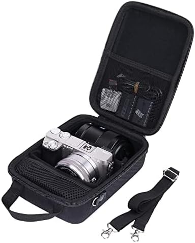 Aenllosi Harte Hülle Tasche für Sony Alpha 6000 6300 6400 6500 6700 Systemkamera, schwarz (Nur Tasch