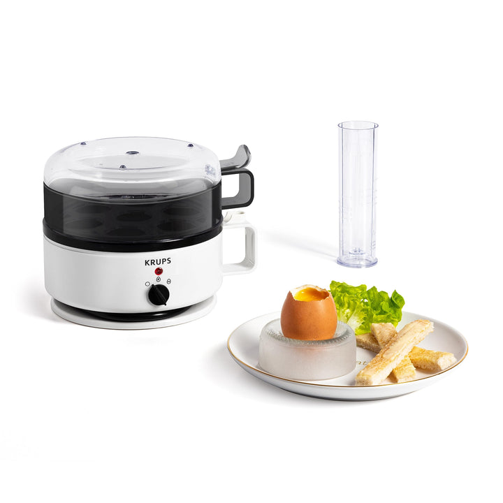 Krups Ovomat Super Eierkocher, Für bis zu 7 Eier, Koch- und Warmhaltefunktion, Inkl. Wasser-Messbech