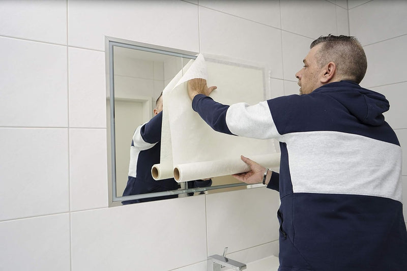 Abdeckvlies 0,65 m x 25 m weiss 140g/m² selbsthaftend Bodenschutz Vlies Treppe