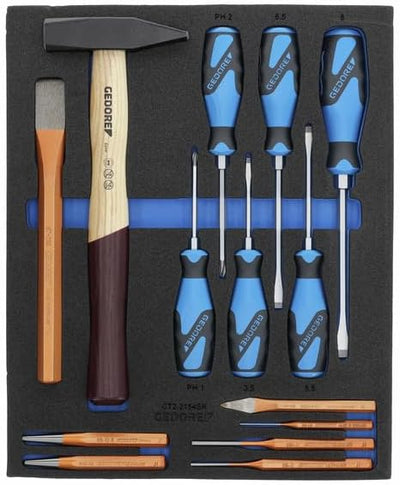 GEDORE TS-190 Werkzeugsortiment in Check-Tool-Modulen 190-teilig, 190