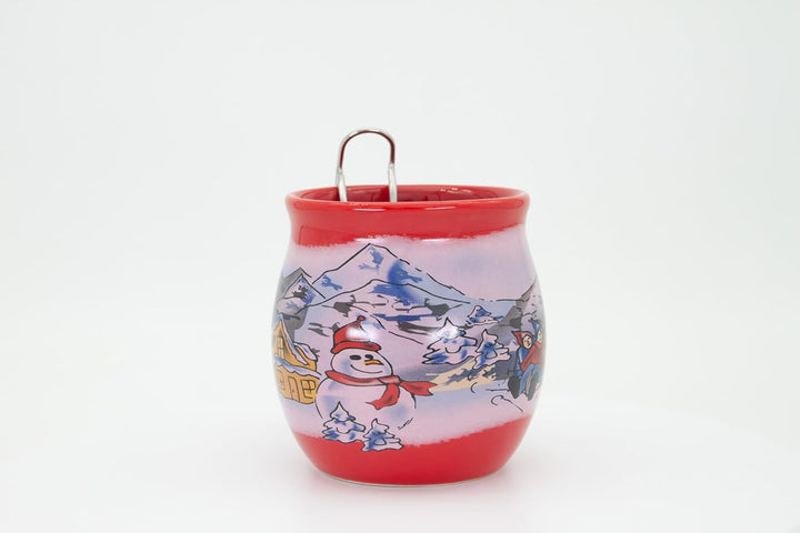 Feuerzangentasse 1er-Set, mit Rum, Rot/Winter - für Feuerzangenbowle Rot / Winter, Rot / Winter