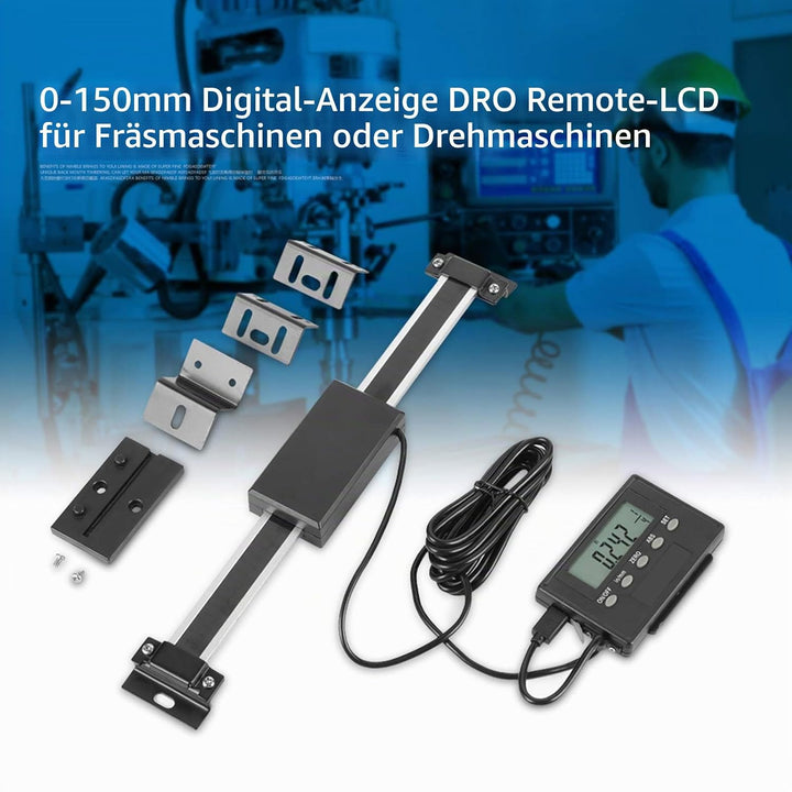 YWBL-WH 0-150mm Digitalanzeige, Digitalanzeige Linearmassstab DRO Remote LCD für Fräsmaschinen oder