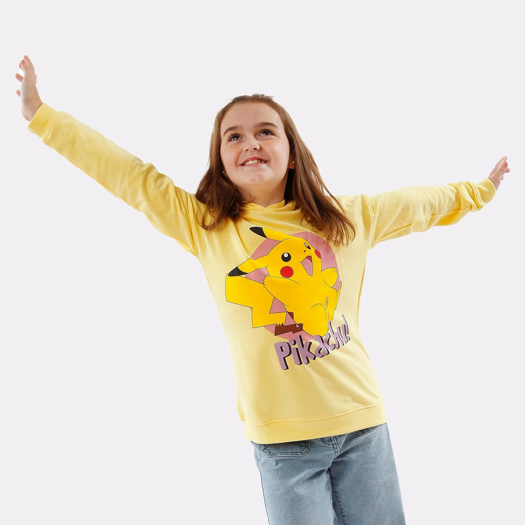 Pokemon Hoodie für Mädchen | Pikachu Kapuzenpullover | Kleidung Mädchen | Im Alter von 5 bis 12 Jahr