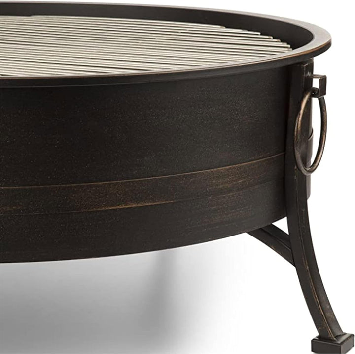 Blumfeldt 2-in-1 Feuerschale - Feuerschale für den Garten mit Edelstahl-Grillrost, Feuerschalen Fire