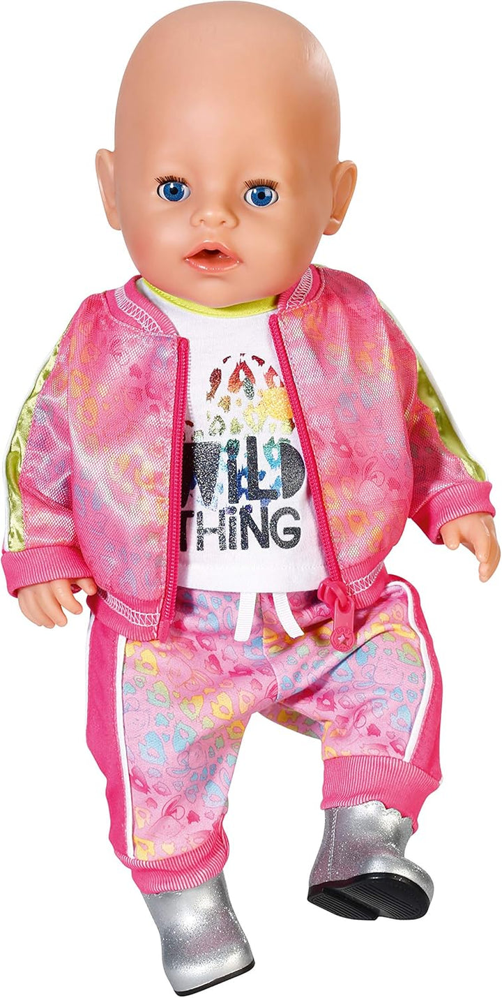 Zapf Creation BABY Born Puppenkleidung - Designerkleidung mit Modeaccessoires - Deluxe Trendy Pink S