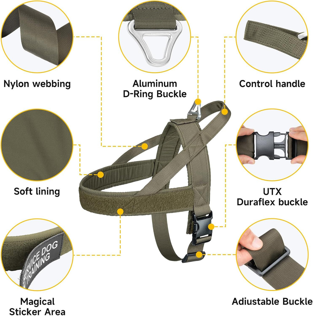 EXCELLENT ELITE SPANKER No Pull Hundegeschirr Verstellbares Nylon-Hundegeschirr mit Kontrollgriff fü