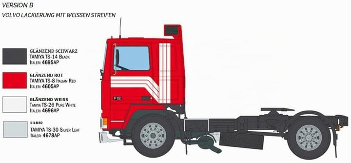 Italeri 3957 3957S-1:24 Volvo F-12 Intercooler Low Roof-Modellbau, Bausatz, Standmodellbau, Basteln,