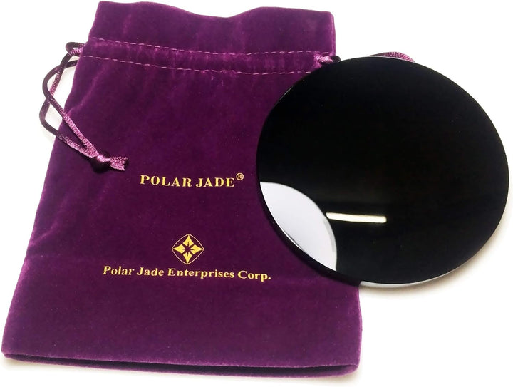 Polar Jade Schwarz Obsidian Wahrsager Spiegel (80 mm /3.1")