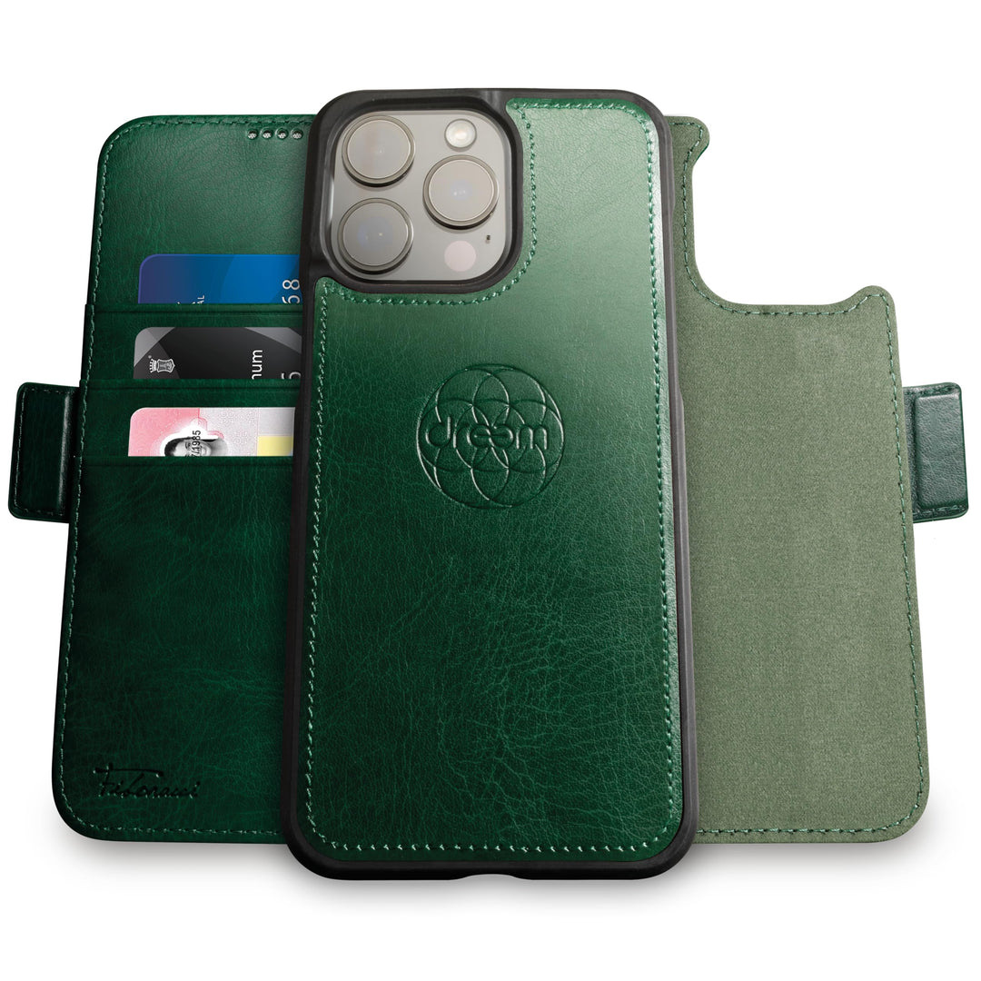 Dreem Fibonacci iPhone 14 Pro Max Brieftaschen-Etui / 2-in-1 stossfestes Etui und abnehmbares Folio