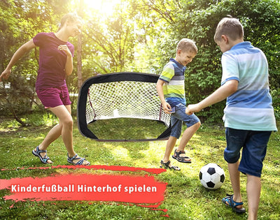Kapler Fussballtor fussballtore 2er Set pop-up torwand Tor: für Garten Kinder faltbar und stabil tor