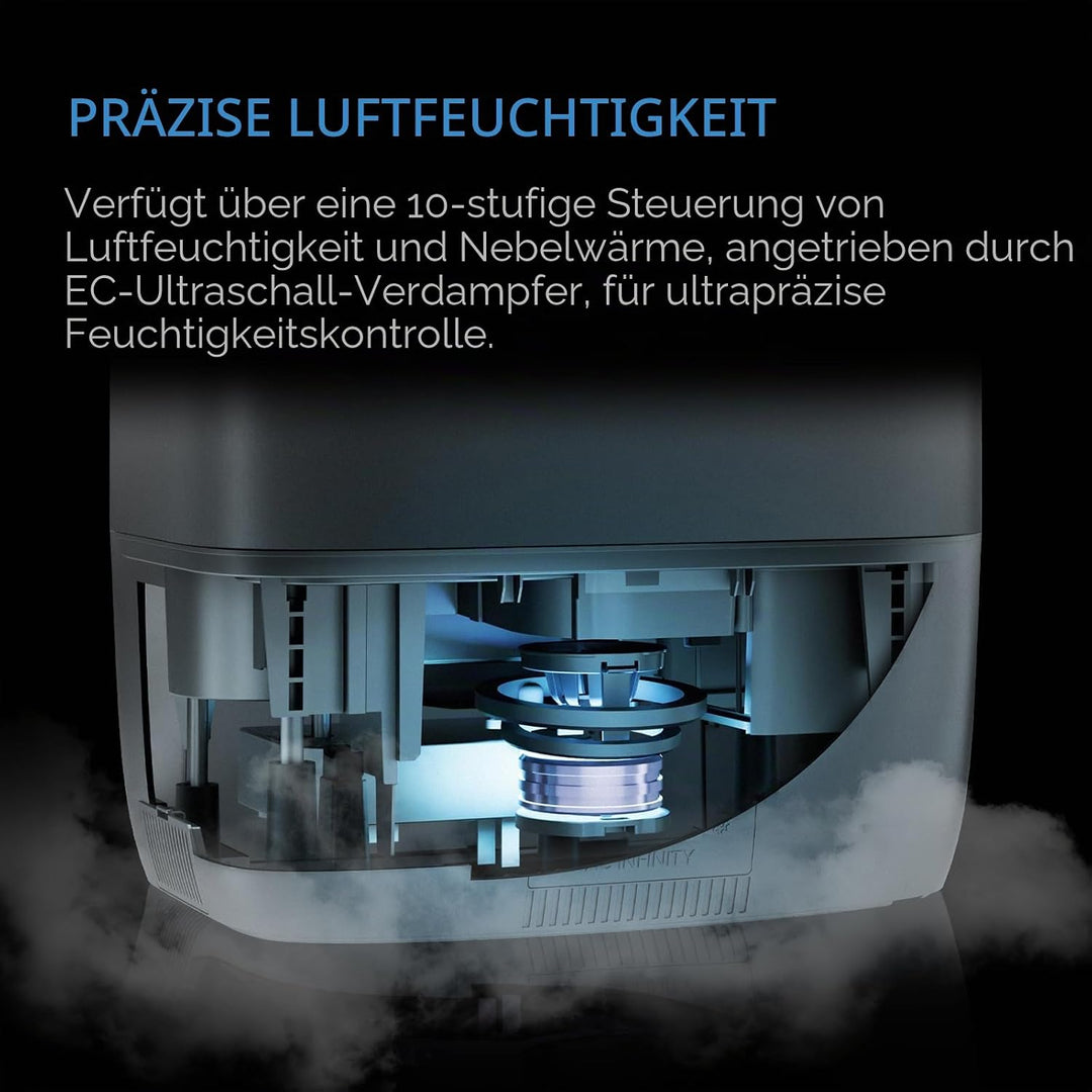 AC Infinity CLOUDFORGE T5, Warmnebel Pflanzenbefeuchter 9L mit VPD Luftfeuchtigkeit 10-stufige Steue