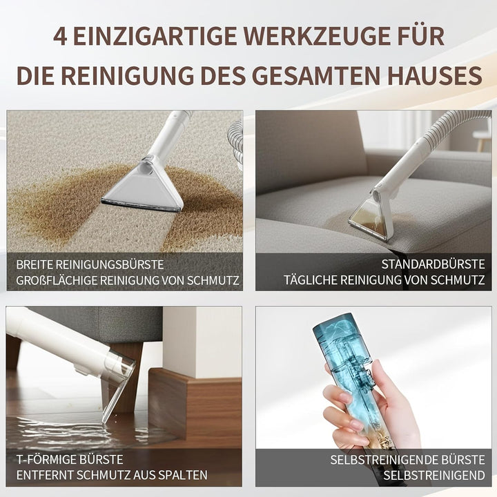 PUREBEAR Waschsauger Polsterreiniger Gerät, 500W Nasssauger