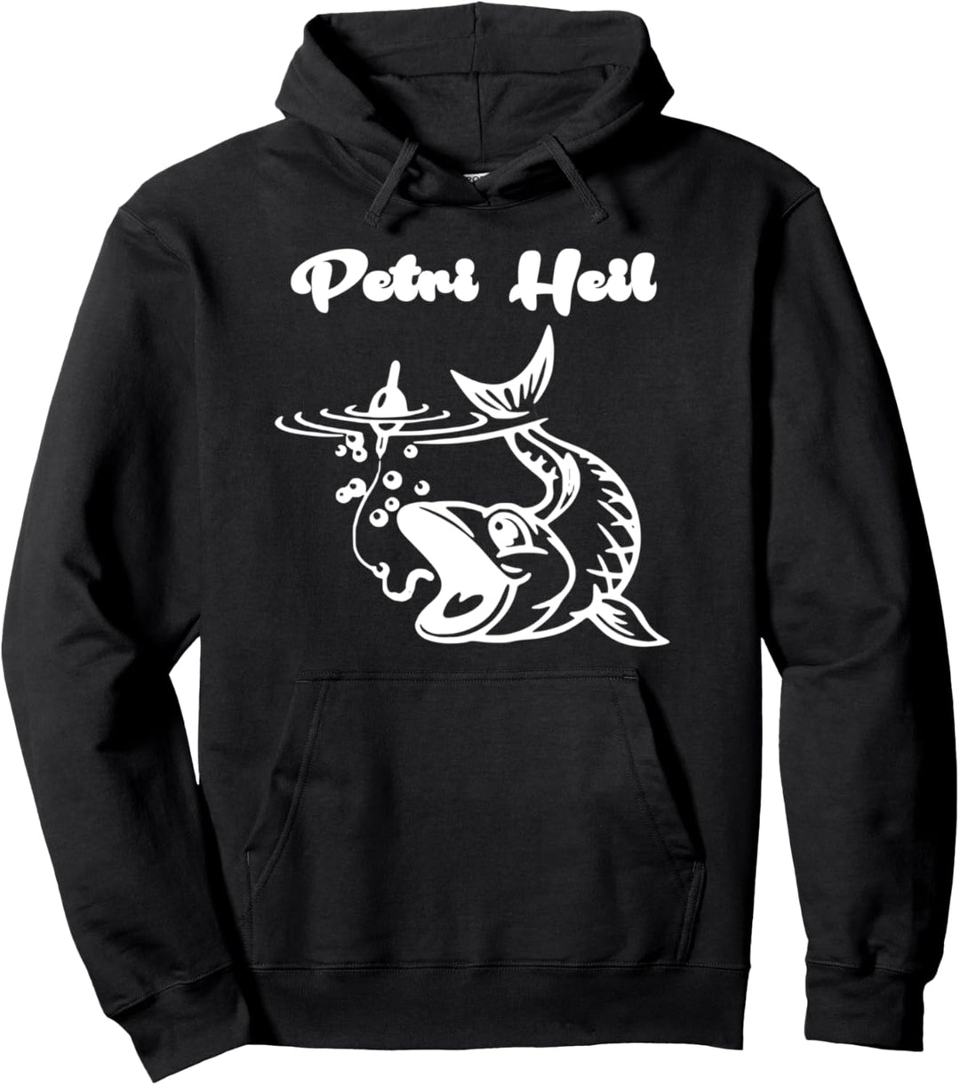 Angler Angeln Fischer Papa Opa Mann Geschenk Petri Heil Pullover Hoodie