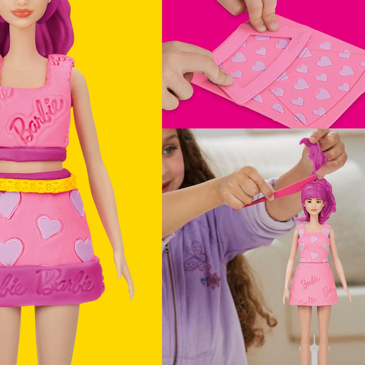 Play-Doh Barbie Herzen & Haare Puppenset, Barbie Herzen & Haare